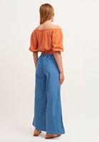 Bayan Mavi Ultra High Rise Wide-Leg Pantolon