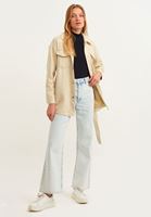 Bayan Mavi Baggy-Fit Denim Pantolon
