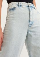 Bayan Mavi Baggy-Fit Denim Pantolon
