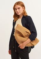 Bayan Kahverengi Hasır Tote Çanta