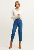 Bayan Mavi Ultra Yüksek Bel Mom Jean Pantolon