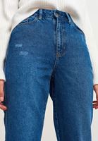 Bayan Mavi Ultra Yüksek Bel Mom Jean Pantolon