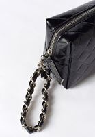 Bayan Siyah Dokulu Makyaj Çantası