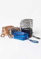 Bayan Gümüş Dokulu Makyaj Çantası