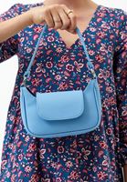 Bayan Mavi Mini Baget Çanta