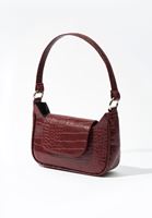 Bayan Bordo Mini Baget Çanta