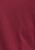 Bayan Bordo Biye Detaylı V-Neck Tişört ( MODAL )