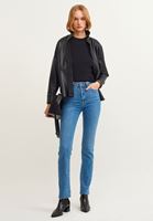 Bayan Çok Renkli Çizgi Detaylı Triko Kazak ( MODAL )