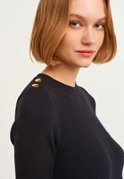 Bayan Çok Renkli Çizgi Detaylı Triko Kazak ( MODAL )