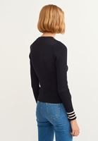 Bayan Çok Renkli Çizgi Detaylı Triko Kazak ( MODAL )