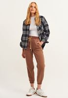 Bayan Kahverengi Yumuşak Dokulu Jogger Pantolon ( TENCEL™ )