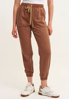Bayan Kahverengi Yumuşak Dokulu Jogger Pantolon ( TENCEL™ )
