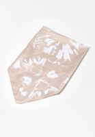 Bayan Krem Desenli Mini Fular