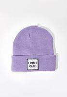 Bayan Lila Sloganlı Bere