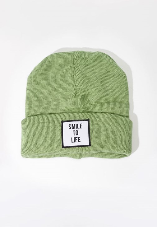 Yeşil Sloganlı Bere