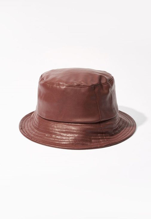 Bordo Vegan Bucket Şapka