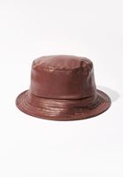 Bayan Bordo Vegan Bucket Şapka