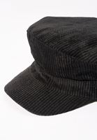 Bayan Siyah Kadife Dokulu Cap Şapka