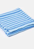 Bayan Mavi Çizgili Atkı 