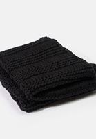 Bayan Siyah Kalın Örgü Atkı