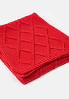 Bayan Kırmızı Dokulu Atkı