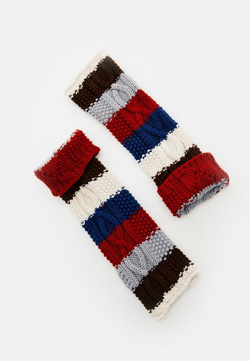 Kırmızı Kalın Örgü Eldiven