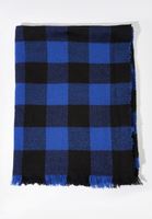 Bayan Çok Renkli Kare Desenli Kalın Şal