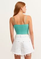 Dikişsiz Crop Top ve Pileli Mini Şort Kombini