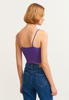 Bayan Mor Dikişsiz Crop Top
