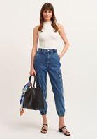 Bayan Krem High-Neck Dikişsiz Tank Top