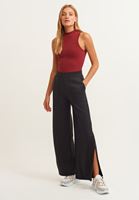 Bayan Bordo High-Neck Dikişsiz Tank Top