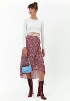 Bayan Krem Bağlama Detaylı Crop Top