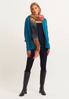 Bayan Siyah Kare Yaka Uzun Kollu Tişört