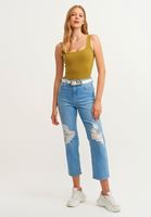 Atlet ve Straight-Fit Denim Pantolon Kombini