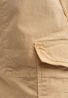 Bayan Krem Pamuklu ve Cepli Mini Şort