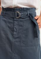 Bayan Gri Kemer Detaylı Mini Etek