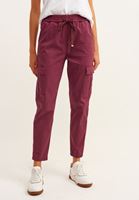 Bayan Bordo Casual Kargo Pantolon