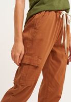 Bayan Kahverengi Casual Kargo Pantolon