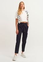 Bayan Siyah Casual Kargo Pantolon