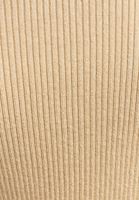 Bayan Ekru Fırfır Detaylı Crop Triko