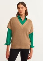 Bayan Kum Beji V Yaka Triko Süveter