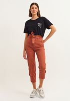 Bayan Turuncu High-Rise Carrot Fit Pantolon