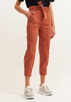 Bayan Turuncu High-Rise Carrot Fit Pantolon