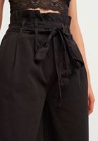 Bayan Siyah Kuşaklı Culotte Pantolon