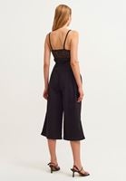 Bayan Siyah Kuşaklı Culotte Pantolon