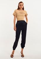 Bayan Bej Cut-Out Detaylı Triko Top