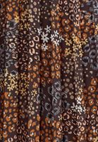 Bayan Çok Renkli Desenli Pileli Midi Boy Etek