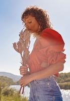 Bayan Kırmızı Bağlama Detaylı Crop Bluz 