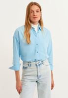 Oversize Poplin Gömlek ve Skinny Pantolon Kombini