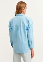 Oversize Poplin Gömlek ve Skinny Pantolon Kombini